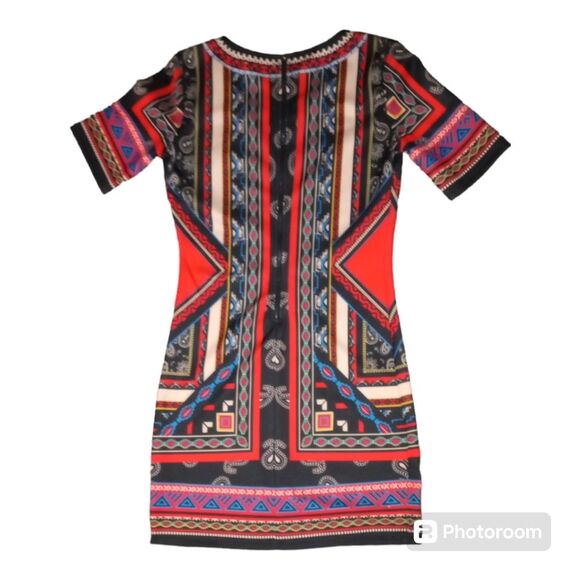 Jealous Tomato Geometric Paisley Dress Size Medium - Picture 2 of 3